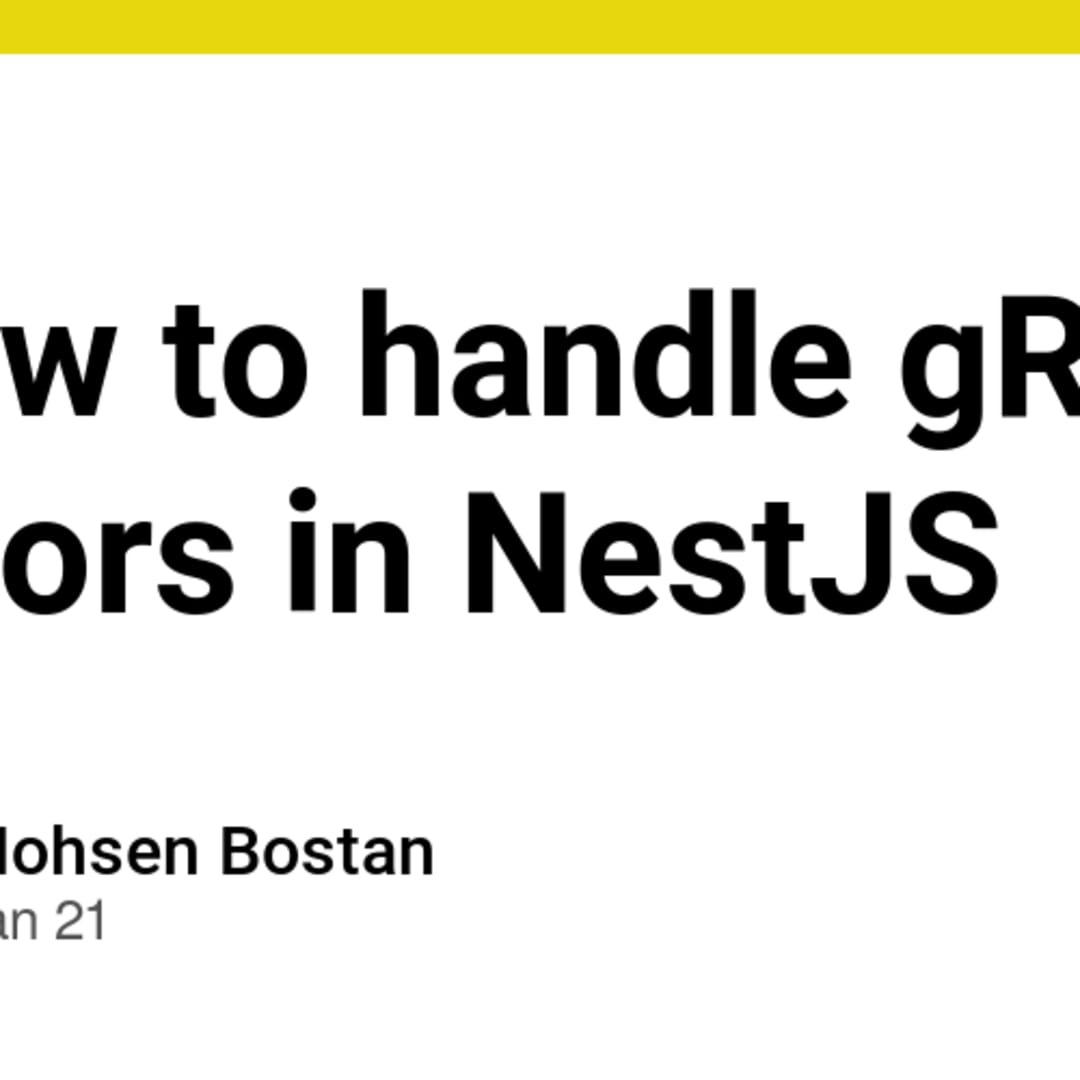 NestJs Microservice Error Handling