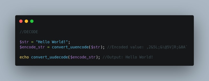 PHP uudecode