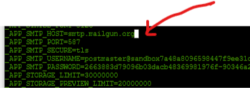 edit appwrite .env file