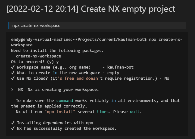 npx create-nx-workspace