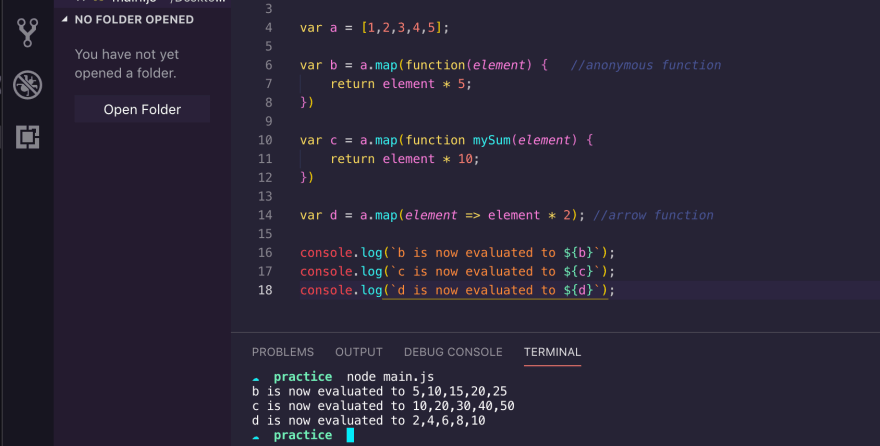 javascript map