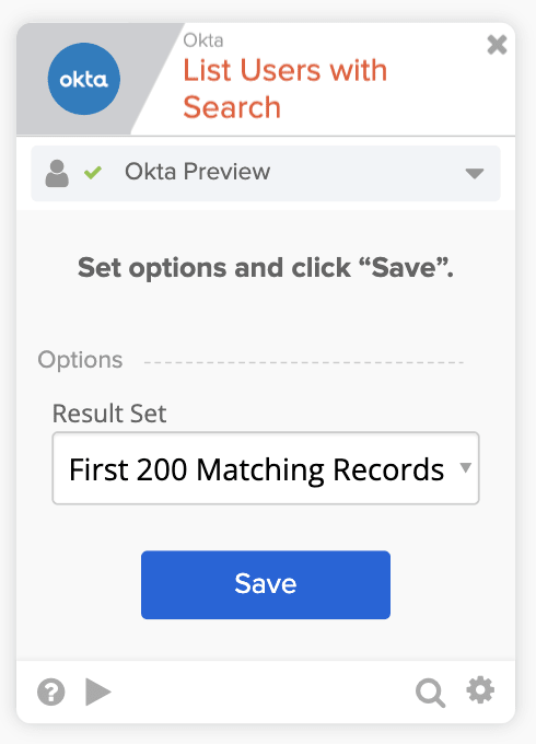 First 200 Matching Records option