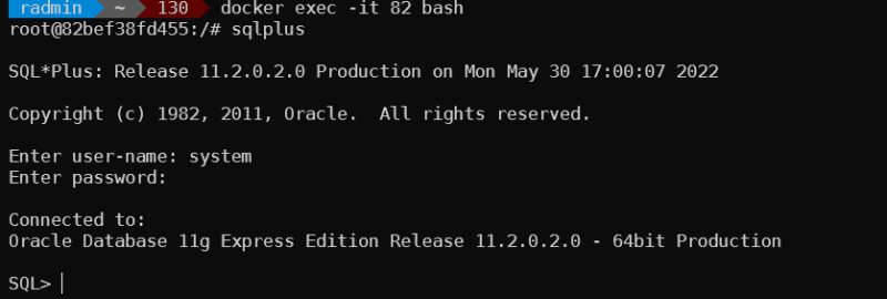 Oracle Database on Docker for Development