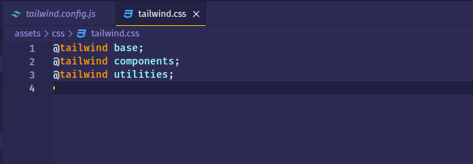 Base tailwind css file
