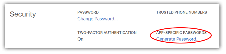 ios apple id app-specific password