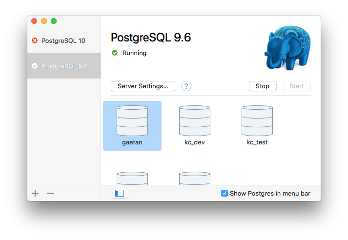 Postgres app