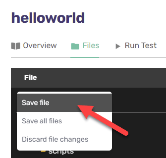 Save the script