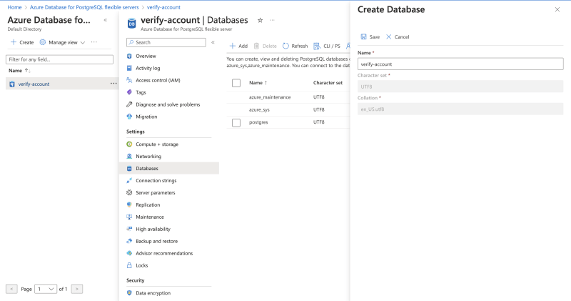 Create Database