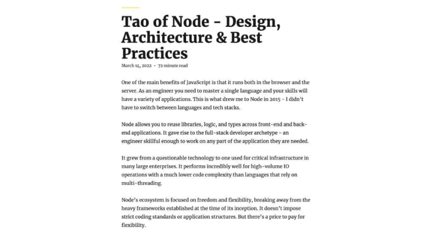 Tao of Node