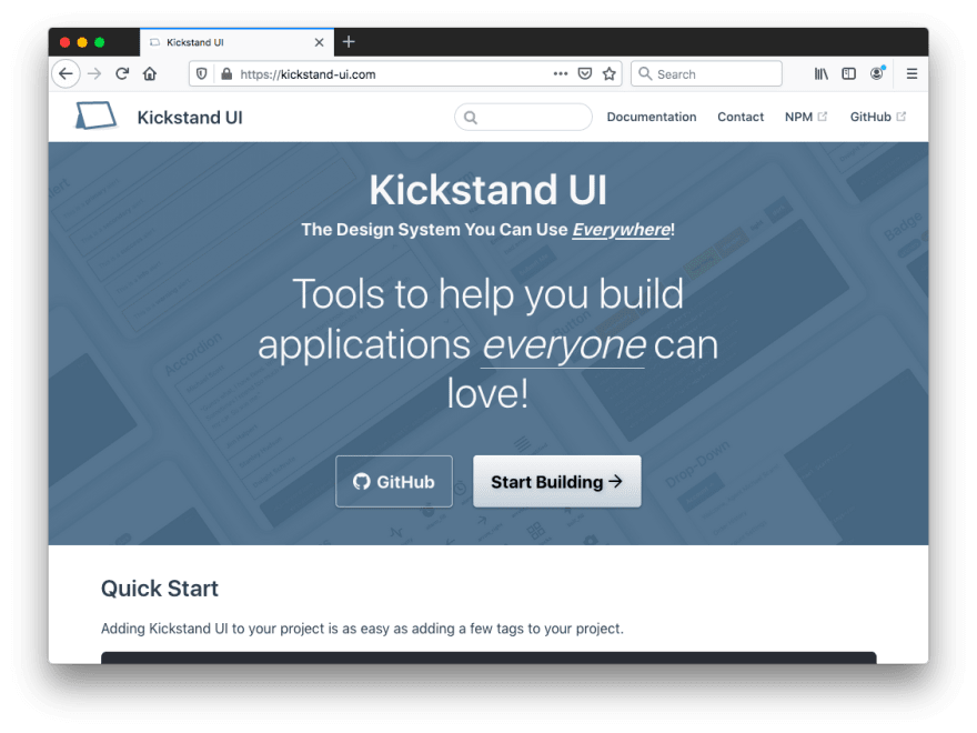 Kickstand UI