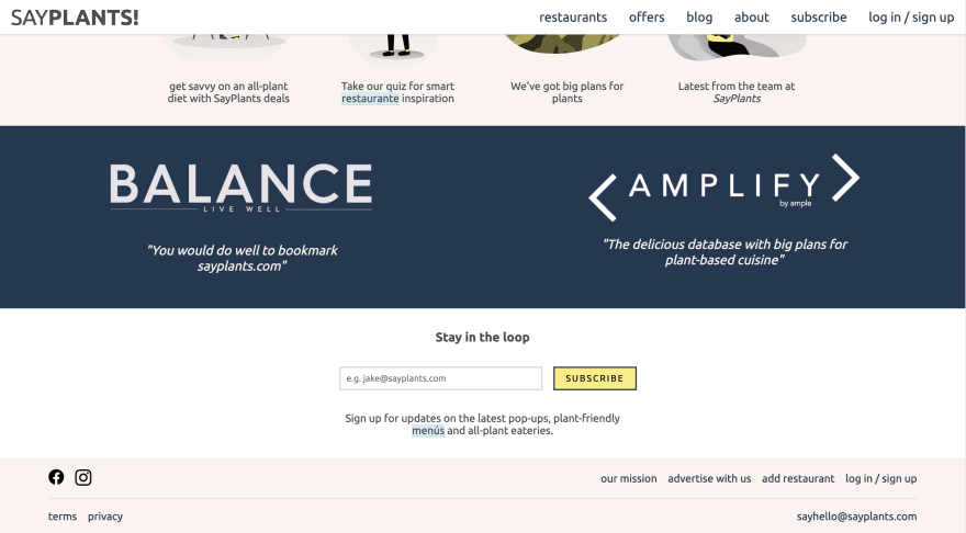 SayPlants Landing Page 3