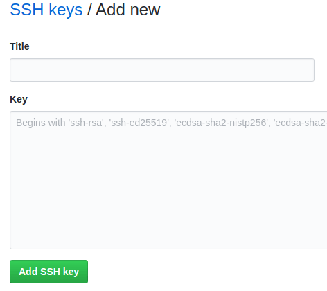 add ssh key