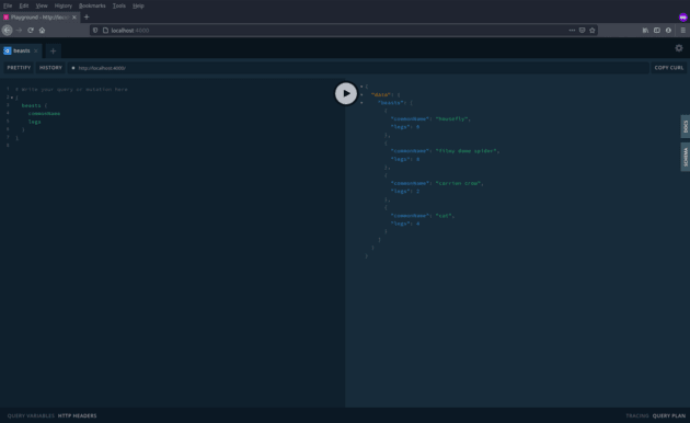 GraphQL playground