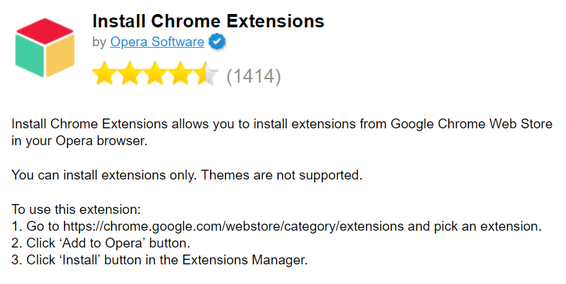 How to Install Chrome Extensions in Opera 