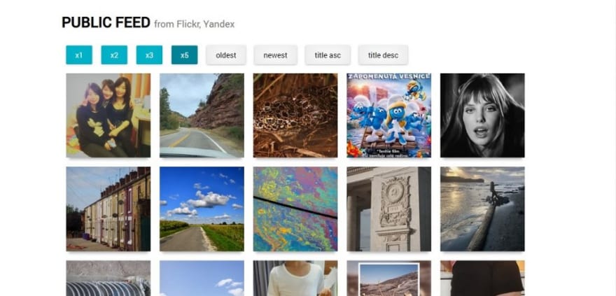 React Photo Feed - Flickr & Yandex