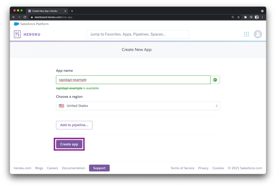 Create Heroku Deployment