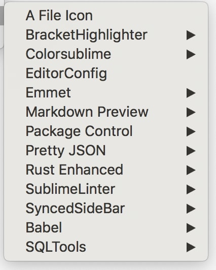 sublime text 3 extensions