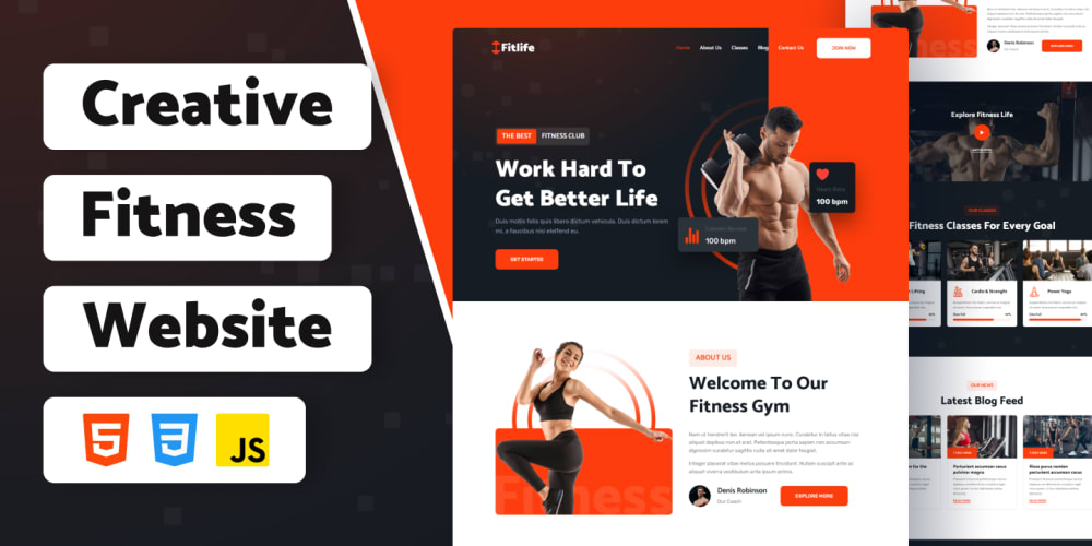 How to Build a Gym Website Using HTML CSS JavaScript - DEV Community