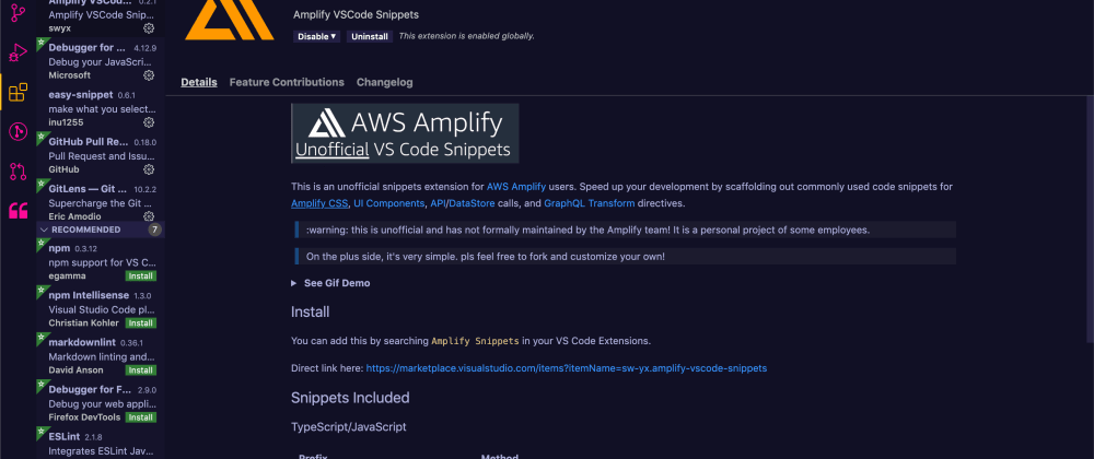 vs code snippets