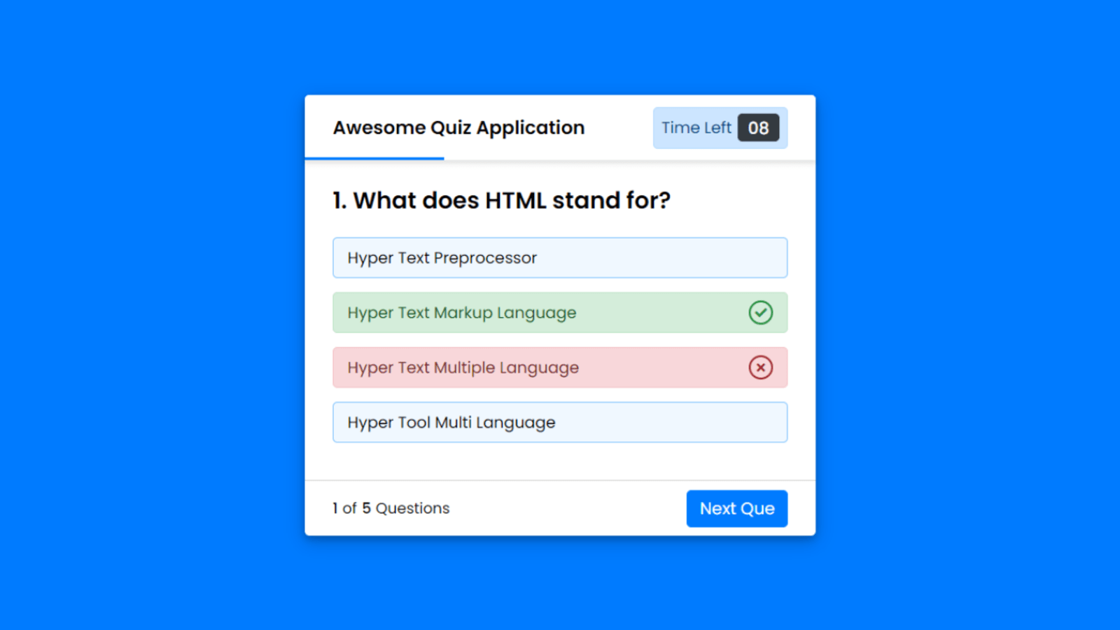 Bootstrap Quiz Template Free Printable Templates