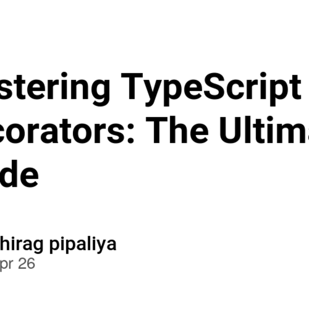 A practical guide to TypeScript decorators - LogRocket Blog