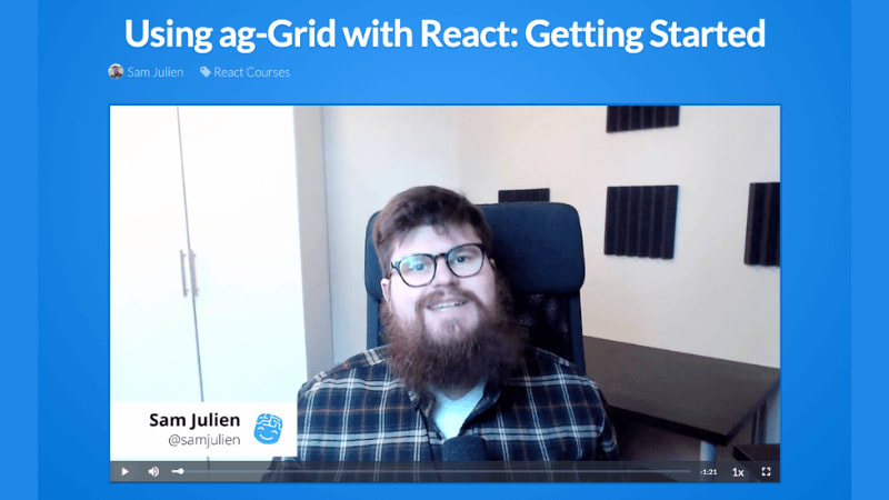 Free Online Training Courses for React and Angular with AG Grid