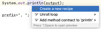 Create a new recipe popup