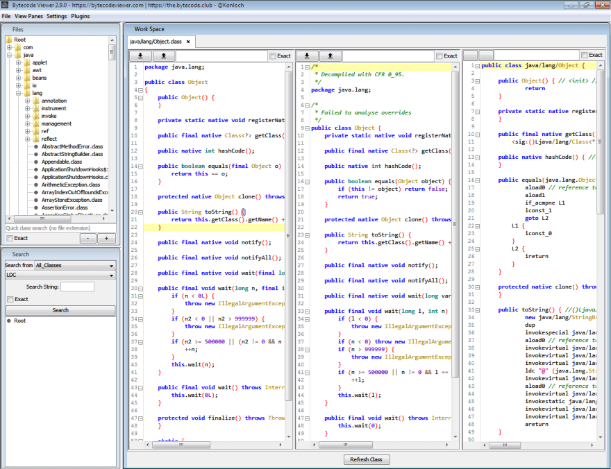 Bytecode Viewer Java decompiler