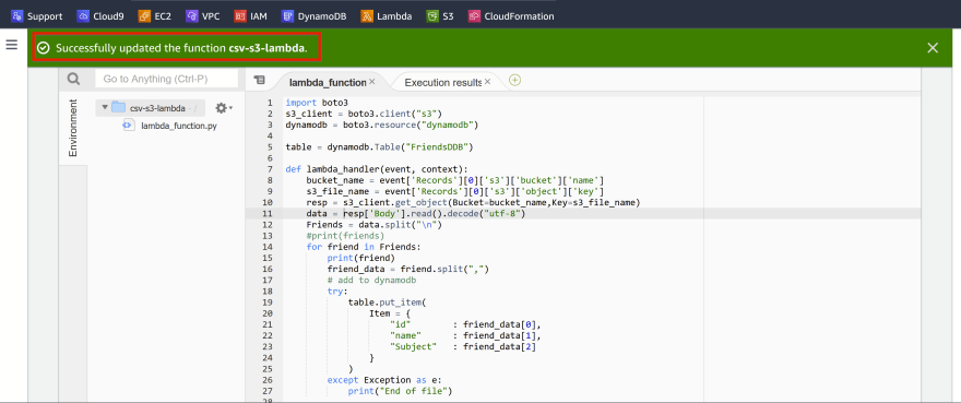 How to import CSV data into DynamoDB using Lambda and S3 Event triggers ...