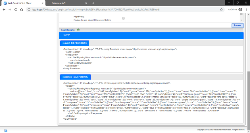Weblogic Web Service Test Client