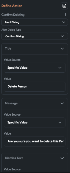 Ask user to confirm that they want to delete the object