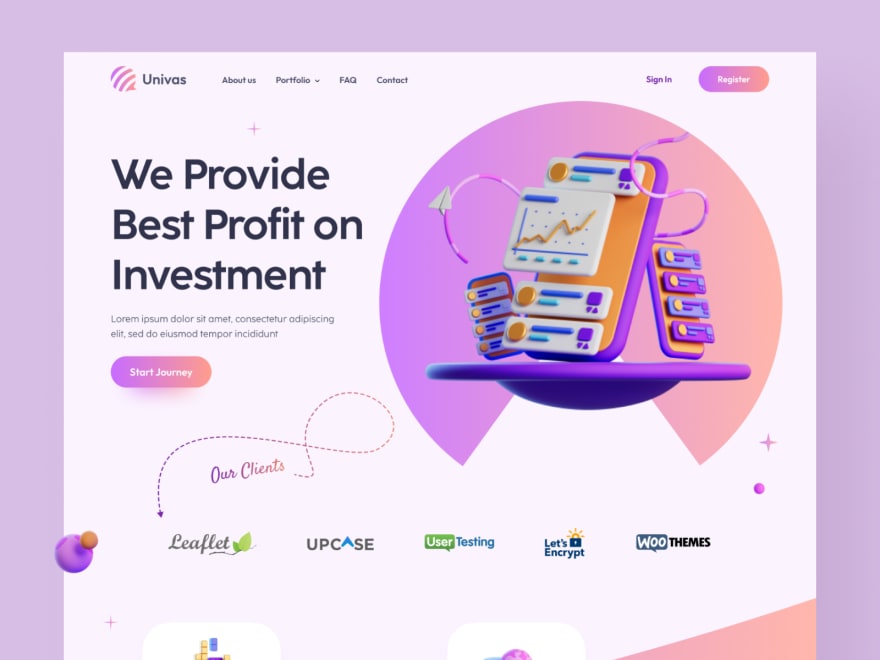 by [Shafiqul Islam](https://dribbble.com/shots/17182800-Univas-Website-Design)