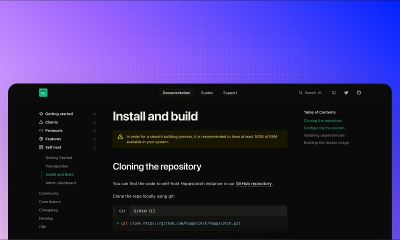 Documentation Website
