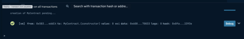 remix ide transactions