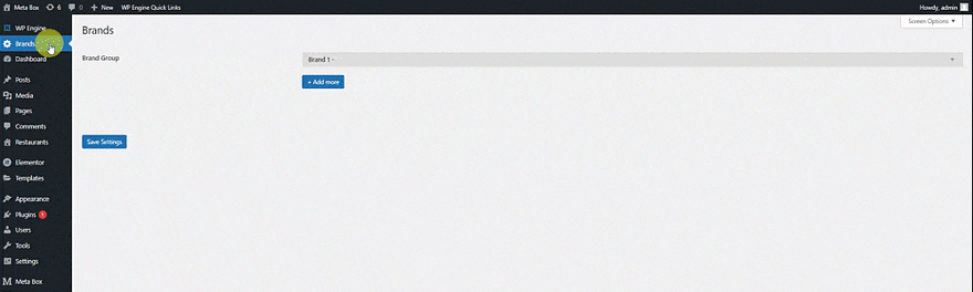 The created custom fields are displayed