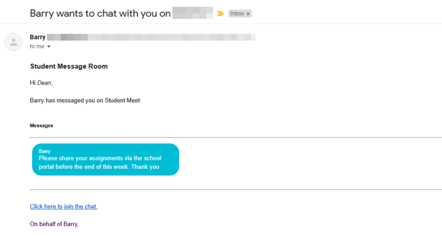 Customized Email Format
