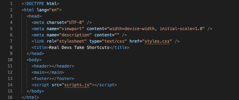 visual studio shortcuts to div