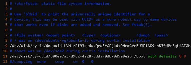 disable swap
