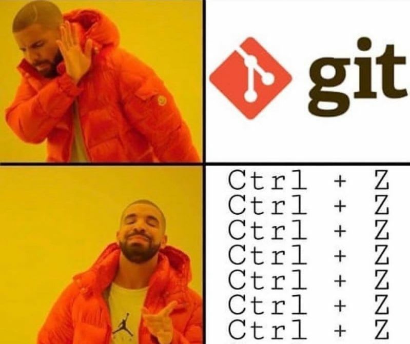 Meme sobre Git e como voltar a um código anterior