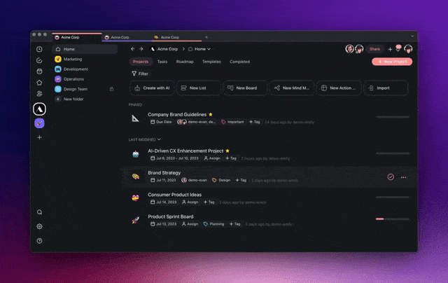 web move folder