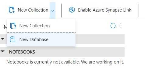 Azure Cosmos DB create database