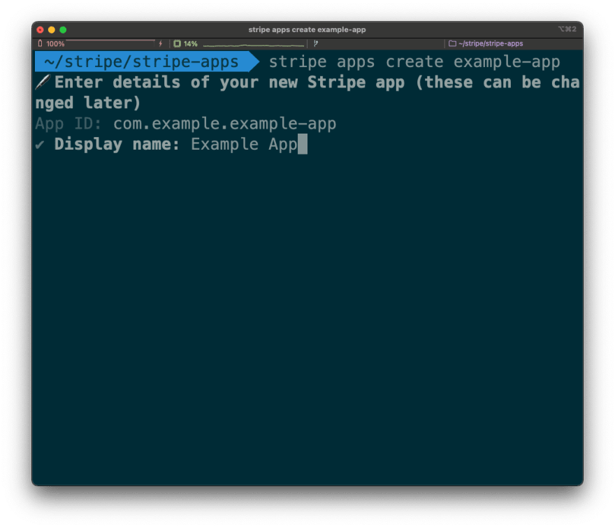 Create the app via the CLI