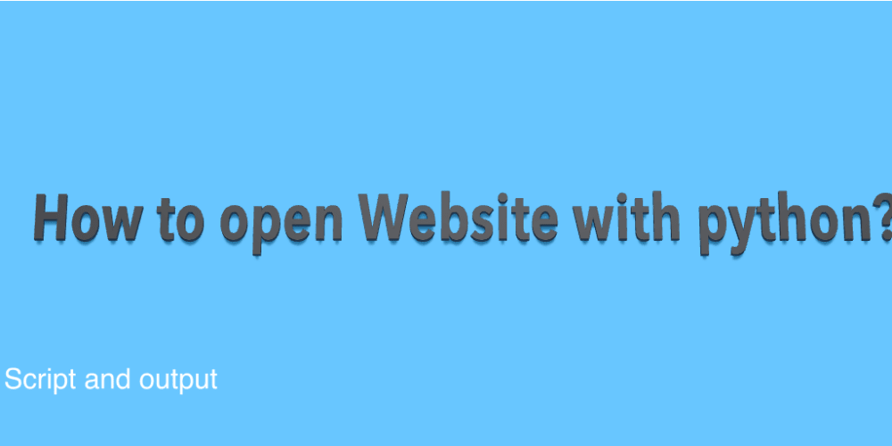 How to open Website with python? - DEV Community