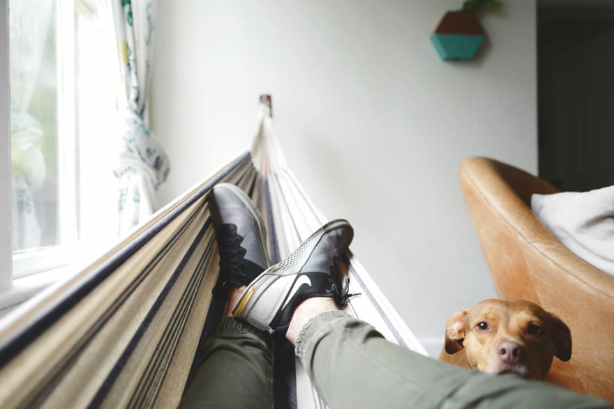 A person relaxing
