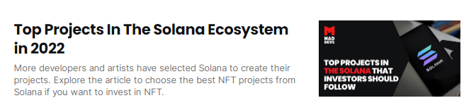 Top Projects In The Solana Ecosystem in 2022