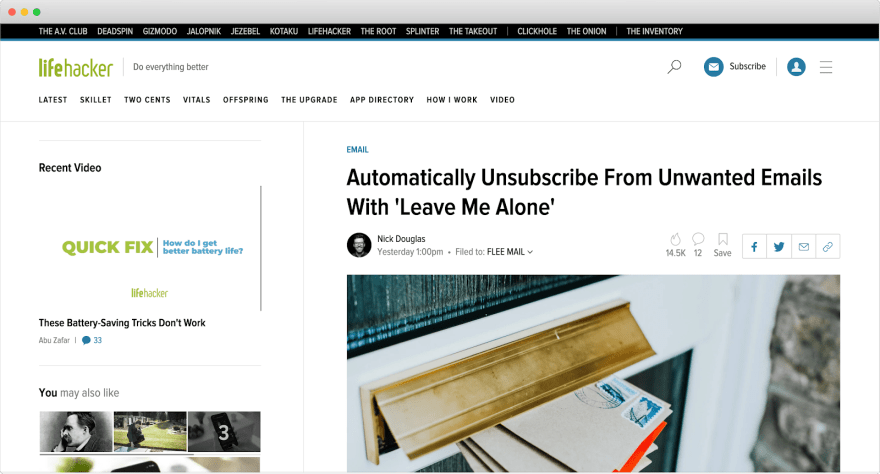 We were featured in Lifehacker and got 1,057 new customers in 5 days