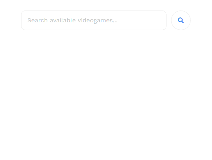 Videogames - Search UI