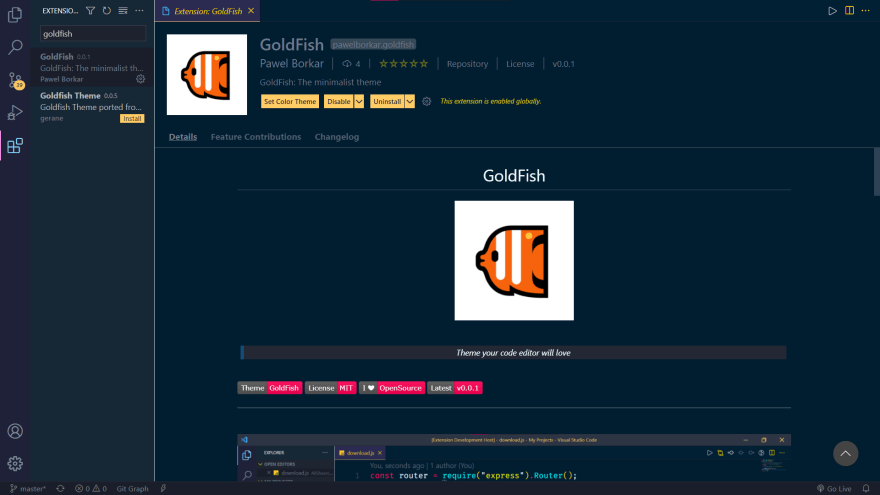 Installation Page GoldFish