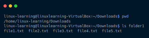 ls command with different path