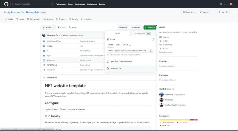 apillon-nft-service-github-template-download-zip